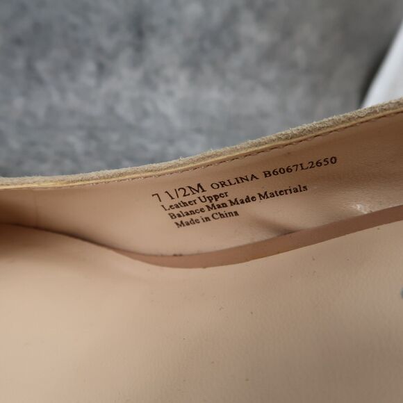 Franco Sarto Shoes Womens 7.5 Pump Platform Fashion Suede Beige Round Toe Orlina - Picture 13 of 16